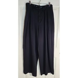 Who What Wear High Rise Wide Leg Paperbag Pants Black Size 8 (Missing Belt NWOT)